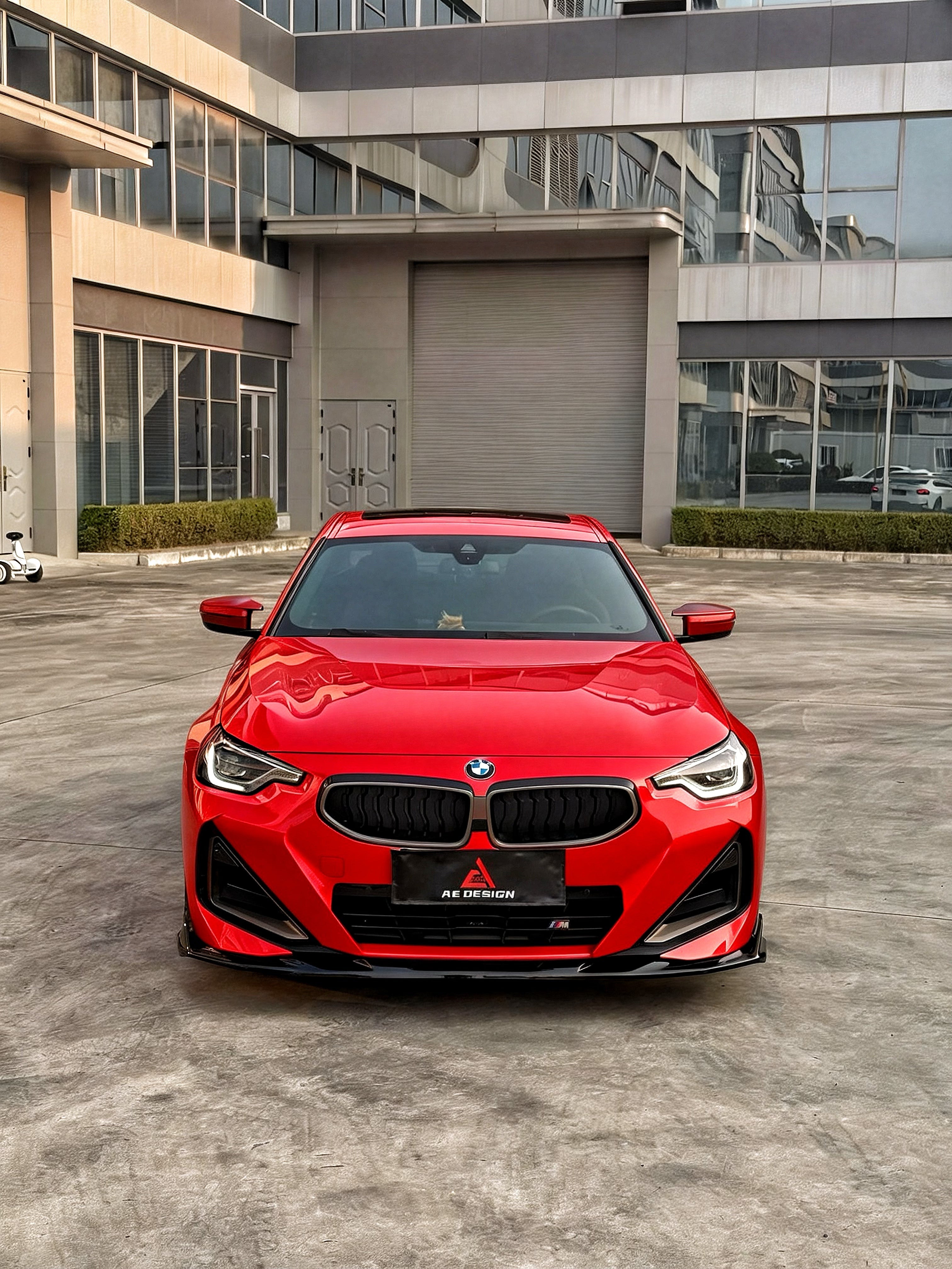 BMW 2 Series M240i 230i (With M-Package Bumper, does not fit base model) G42 2022-ON with Aftermarket Parts - AE Style Front Lip?ABS from ArmorExtend