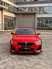 BMW 2 Series M240i 230i (With M-Package Bumper, does not fit base model) G42 2022-ON with Aftermarket Parts - AE Style Front Lip?ABS from ArmorExtend