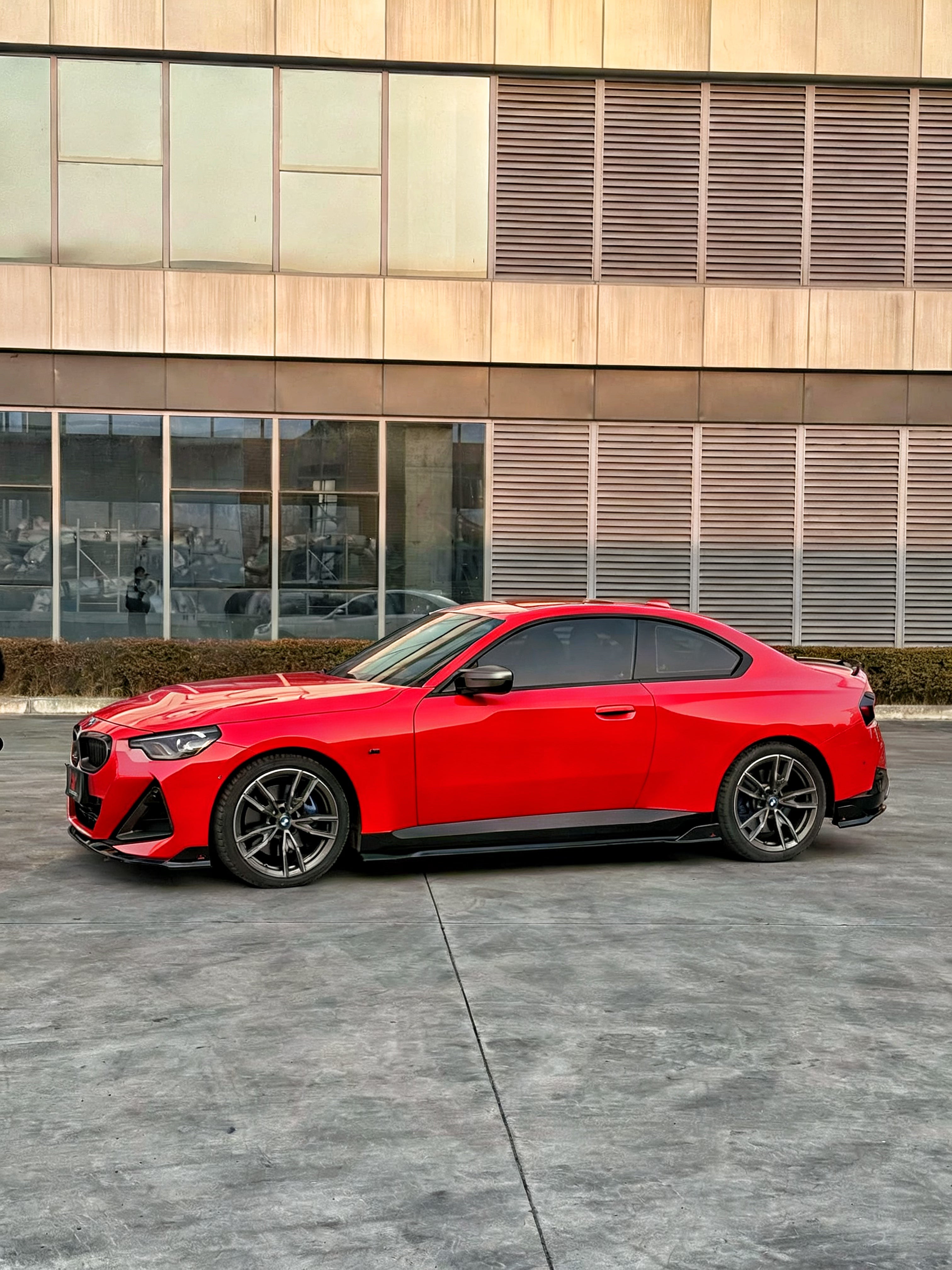 BMW 2 Series M240i 230i (With M-Package Bumper, does not fit base model) G42 2022-ON with Aftermarket Parts - AE Style Front Lip?ABS from ArmorExtend