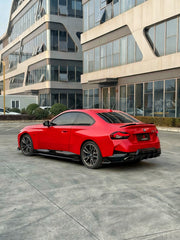 BMW 2 Series M240i 230i (With M-Package Bumper, does not fit base model) G42 2022-ON with Aftermarket Parts - AE Style Rear Diffuser & Canards ABS from ArmorExtend