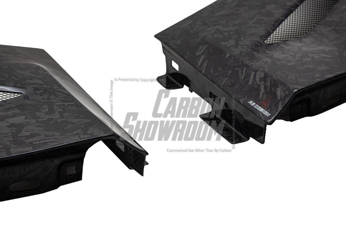 BMW 3 Series 330i M340i G20 G21 (Fits both Pre-LCI & LCI) 2019 2020 2021 2022 2023 2024 with Aftermarket Parts - AE Style Front Fenders Carbon Fiber from ArmorExtend