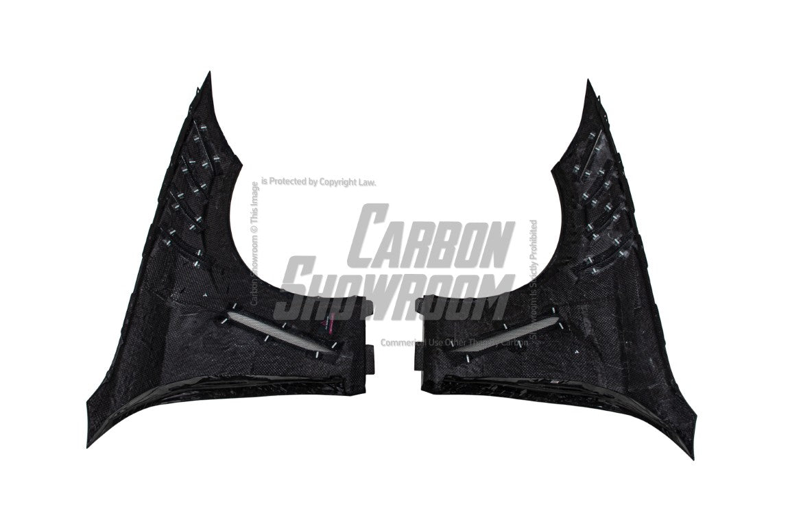 BMW 3 Series 330i M340i G20 G21 (Fits both Pre-LCI & LCI) 2019 2020 2021 2022 2023 2024 with Aftermarket Parts - AE Style Front Fenders Carbon Fiber from ArmorExtend