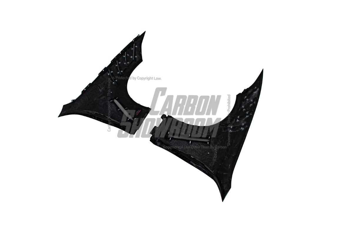 BMW 3 Series 330i M340i G20 G21 (Fits both Pre-LCI & LCI) 2019 2020 2021 2022 2023 2024 with Aftermarket Parts - AE Style Front Fenders Carbon Fiber from ArmorExtend