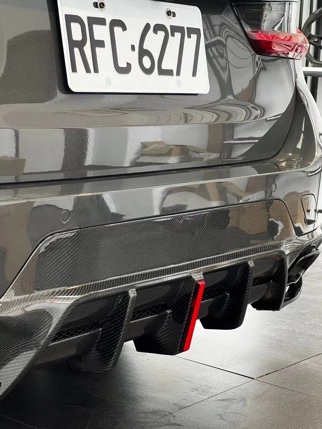 BMW 3 Series 330i (With M-Package Bumper, does not fit base model) M340i LCI G20 G21 2023 2024 2025 with Aftermarket Parts - AE V2 Style Rear Diffuser & Canards Carbon Fiber from?ArmorExtend