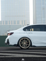 BMW 3 Series M340i 330i (With M-Package Bumper, does not fit base model) LCI G20 G21 2023-ON with Aftermarket Parts - AE V3 Style Rear Diffuser & Canards ABS from ArmorExtend
