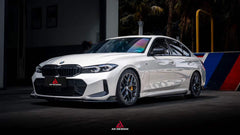 BMW 3 Series 330i (With M-Package Bumper, does not fit base model) M340i LCI G20 G21 2023 2024 with Aftermarket Parts - Plustic Style Front Lip ABS from ArmorExtend