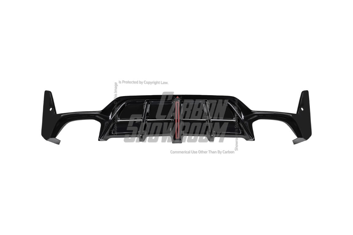 BMW 3 Series 330i (With M-Package Bumper, does not fit base model) M340i G20 G21 LCI 2023 2024 with Aftermarket Parts - Plustic Style Rear Diffuser & Canards ABS from ArmorExtend
