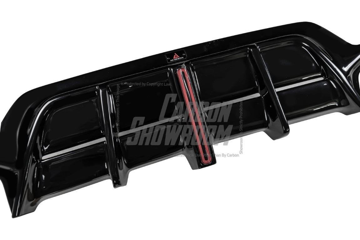 BMW 3 Series 330i (With M-Package Bumper, does not fit base model) M340i G20 G21 LCI 2023 2024 with Aftermarket Parts - Plustic Style Rear Diffuser & Canards ABS from ArmorExtend