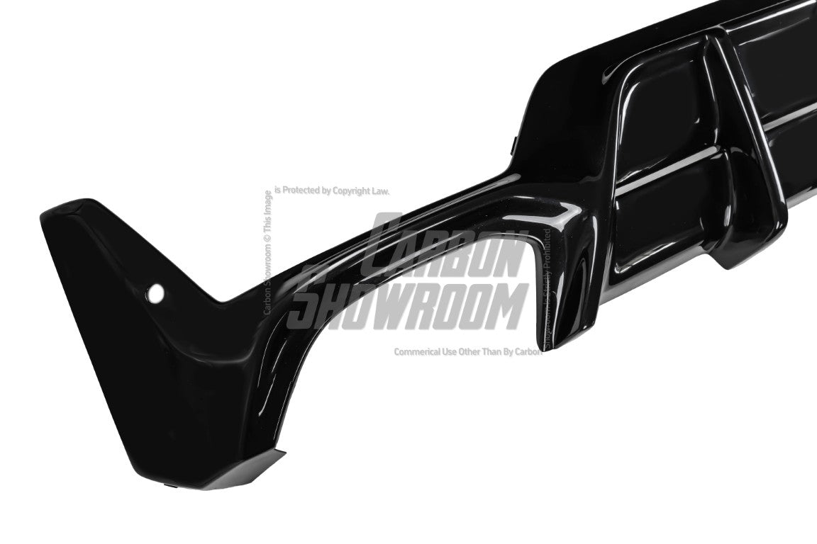 BMW 3 Series 330i (With M-Package Bumper, does not fit base model) M340i G20 G21 LCI 2023 2024?with Aftermarket Parts - Plustic?Style?Rear Diffuser & Canards ABS from ArmorExtend