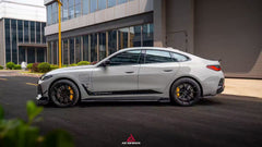 BMW I4 M50 / e Drive 40 & 4 Series Gran Coupe M440i 430i G26 2022 2023 2024 with Aftermarket Parts - AE Style Side Skirts?Carbon Fiber from ArmorExtend