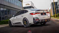 BMW I4 M50 / e Drive 40 G26 2022-ON & 4 Series Gran Coupe M440i 430i  G26 2022-ON (with M-package bumper, does not fit base model) with Aftermarket Parts - AE Style Rear Diffuser & Canards Carbon Fiber from ArmorExtend