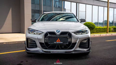 BMW I4 M50 / e Drive 40 (with M-package bumper, does not fit base model) I4 M50 / e Drive 40 & 4 Series Gran Coupe M440i 430i (with M-package bumper, does not fit base model) G26 2022 2023 2024 with Aftermarket Parts - AE Style Front Lip?Carbon Fiber / ABS from ArmorExtend