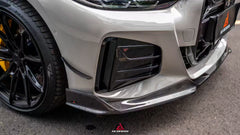 BMW I4 M50 / e Drive 40 (with M-package bumper, does not fit base model) I4 M50 / e Drive 40 & 4 Series Gran Coupe M440i 430i (with M-package bumper, does not fit base model) G26 2022 2023 2024 with Aftermarket Parts - AE Style Front Lip?Carbon Fiber / ABS from ArmorExtend