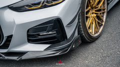 BMW 4 Series M440 430 (With M-Package Bumper, does not fit base model) G22 G23 2020-ON with Aftermarket Parts - ART Fiber Front Canards Dry Pre-preg Carbon Fiber from ArmorExtend