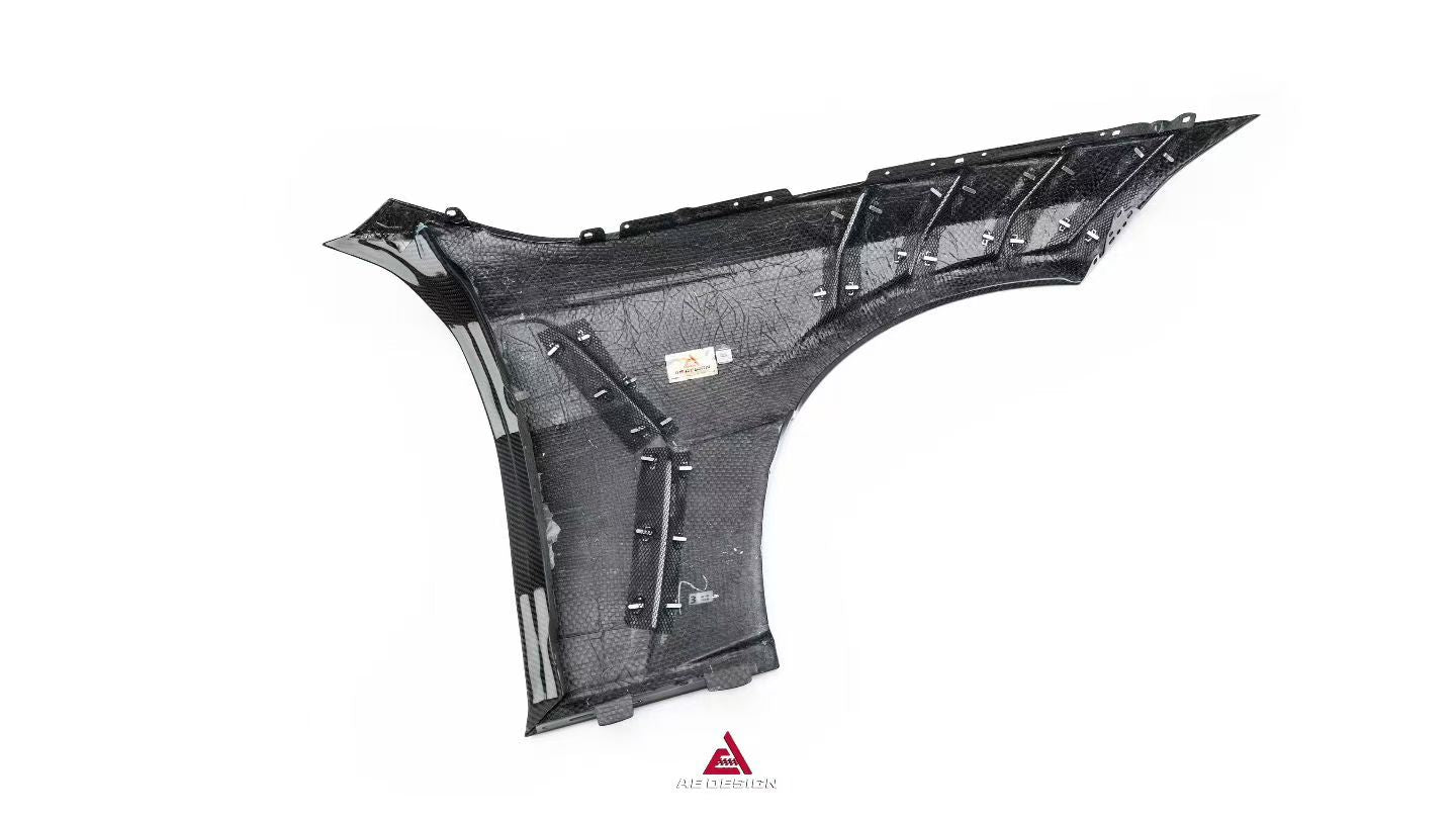 BMW 4 Series M440 430 G22 G23 2020-ON with Aftermarket Parts - ART Front Fenders Dry Pre-preg Carbon Fiber from ArmorExtend