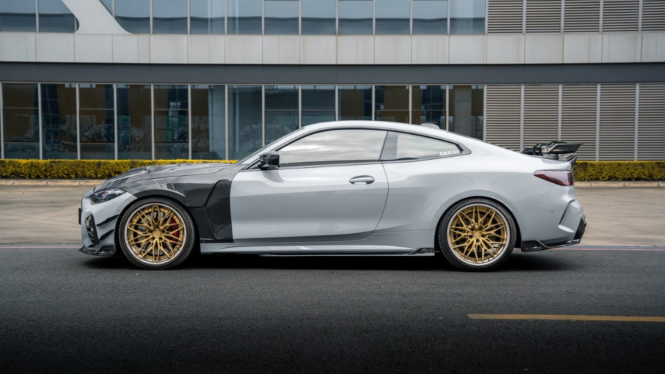 BMW 4 Series M440 430 G22 G23 2020-ON with Aftermarket Parts - ART Front Fenders Dry Pre-preg Carbon Fiber from ArmorExtend