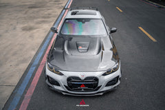 BMW 4 Series M440 430 (With M-Package Bumper, does not fit base model) G22 G23 2020-ON with Aftermarket Parts - ART Fiber Front Lip Dry Pre-preg Carbon Fiber from ArmorExtend 