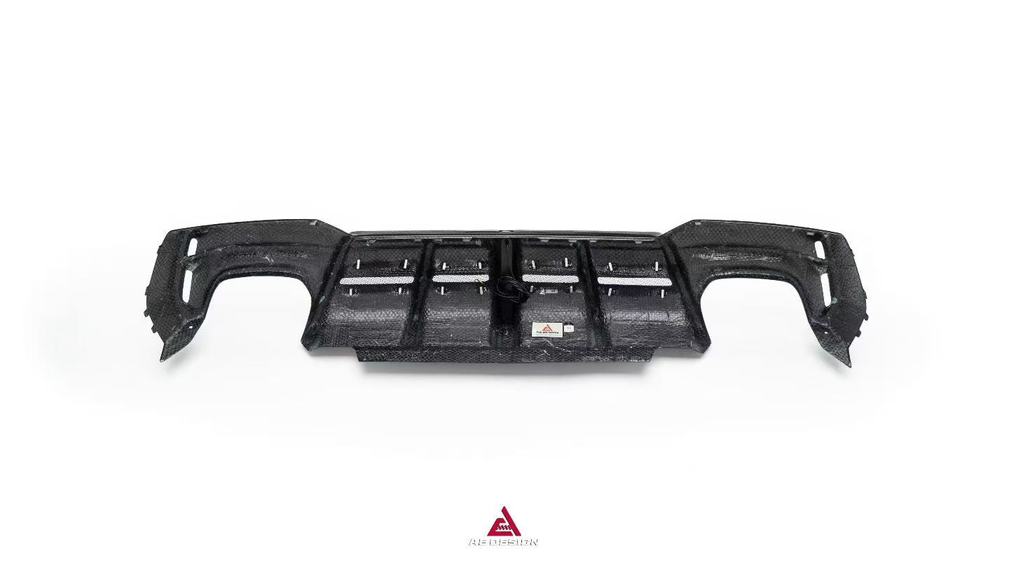 BMW 4 Series M440 430 G22 G23 2020-ON with Aftermarket Parts - ART Rear Diffuser & Canards Dry Pre-preg Carbon Fiber from ArmorExtend