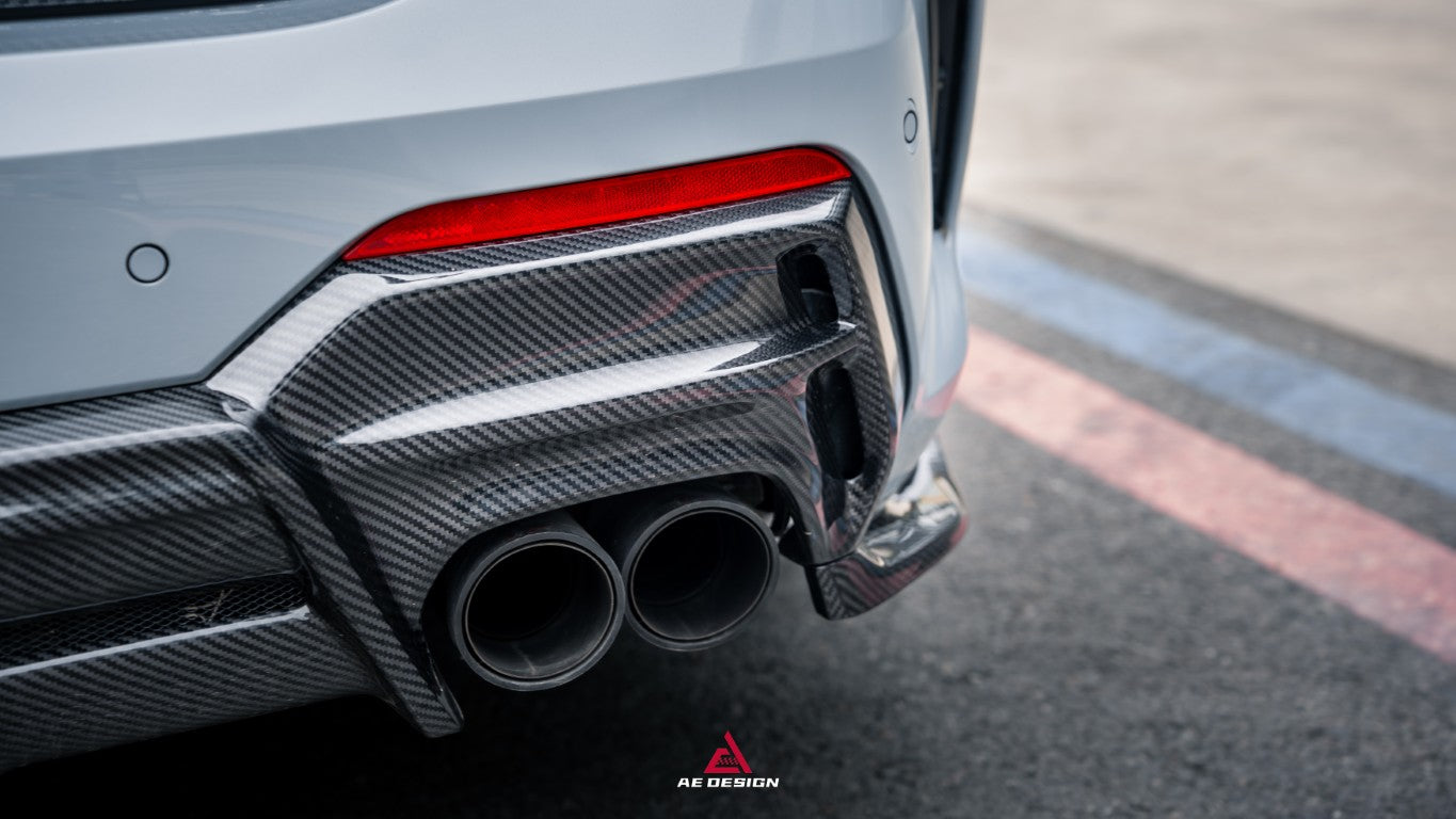 BMW 4 Series M440 430 G22 G23 2020-ON with Aftermarket Parts - ART Rear Diffuser & Canards Dry Pre-preg Carbon Fiber from ArmorExtend