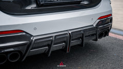 BMW 4 Series M440 430 G22 G23 2020-ON with Aftermarket Parts - ART Rear Diffuser & Canards Dry Pre-preg Carbon Fiber from ArmorExtend