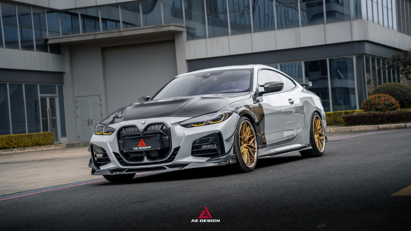 BMW 4 Series M440 430 G22 G23 2020-ON with Aftermarket Parts - ART Side Skirts Dry Pre-preg Carbon Fiber from ArmorExtend