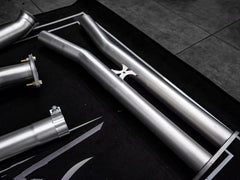 BMW 5 Series 540i G30 G31 (Fits Both Pre-LCI & LCI) 2017-ON (3.0T) with Aftermarket Parts - Catback Exhaust with Valve?Quadtips Stainless Steel / Titanium?from?ArmorExtend