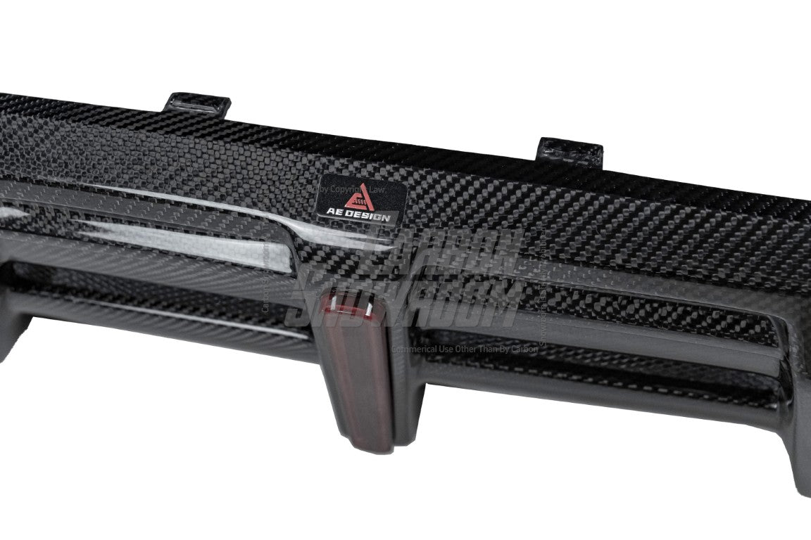BMW 8 Series M850i 840i (With M-Package Bumper) G14 G15 G16 2018 2019 2020 2021 2022 2023 2024 with Aftermarket Parts - AE Style?Front Canards Carbon Fiber from?ArmorExtend 