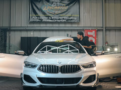 BMW 8 Series M850i 840i (With M-Package Bumper) G14 G15 G16 2018 2019 2020 2021 2022 2023 2024 with Aftermarket Parts - AE Style Front Canards Carbon Fiber from ArmorExtend 
