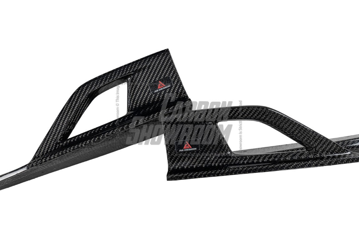 BMW 3 Series 330i (With M-Package Bumper, does not fit base model) M340i LCI G20 G21 2023 2024 with Aftermarket Parts - AE V1 Style Rear Diffuser & Canards Carbon Fiber from ArmorExtend