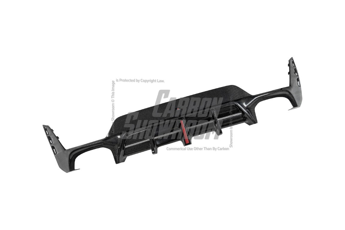 BMW 3 Series 330i (With M-Package Bumper, does not fit base model) M340i LCI G20 G21 2023 2024 with Aftermarket Parts - AE V1 Style Rear Diffuser & Canards Carbon Fiber from ArmorExtend