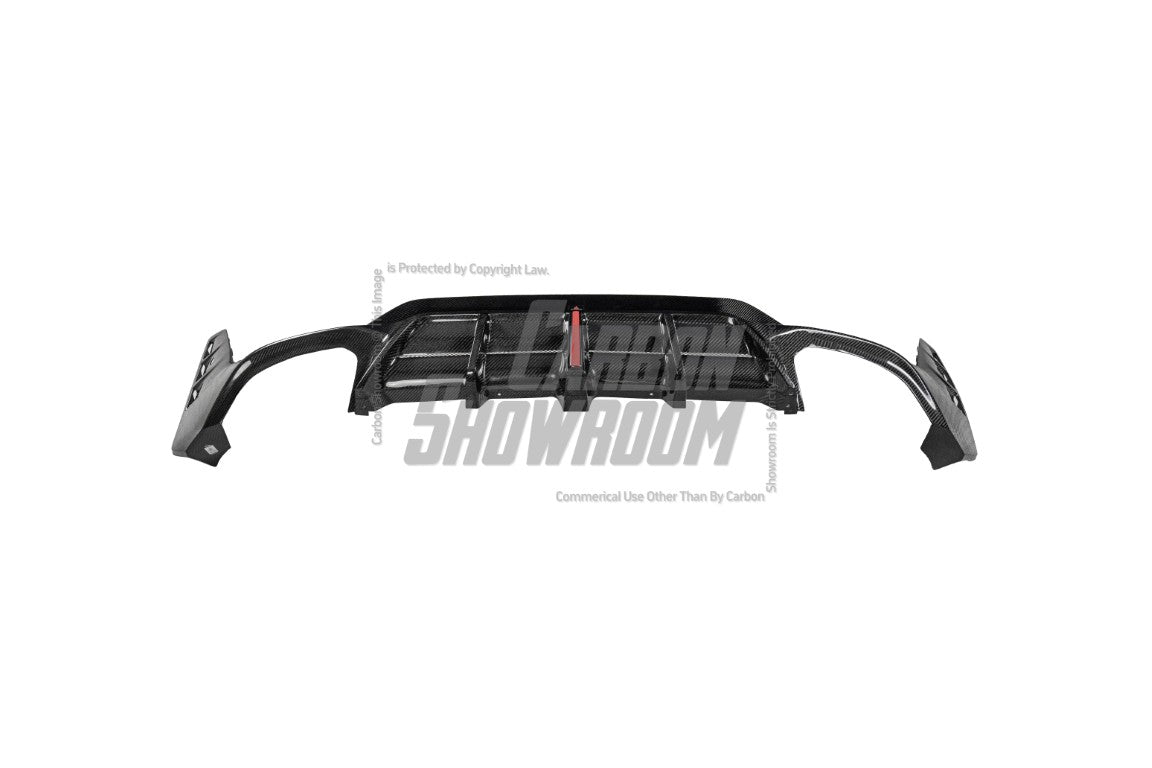 BMW 3 Series 330i (With M-Package Bumper, does not fit base model) M340i LCI G20 G21 2023 2024 with Aftermarket Parts - AE V1 Style Rear Diffuser & Canards Carbon Fiber from ArmorExtend