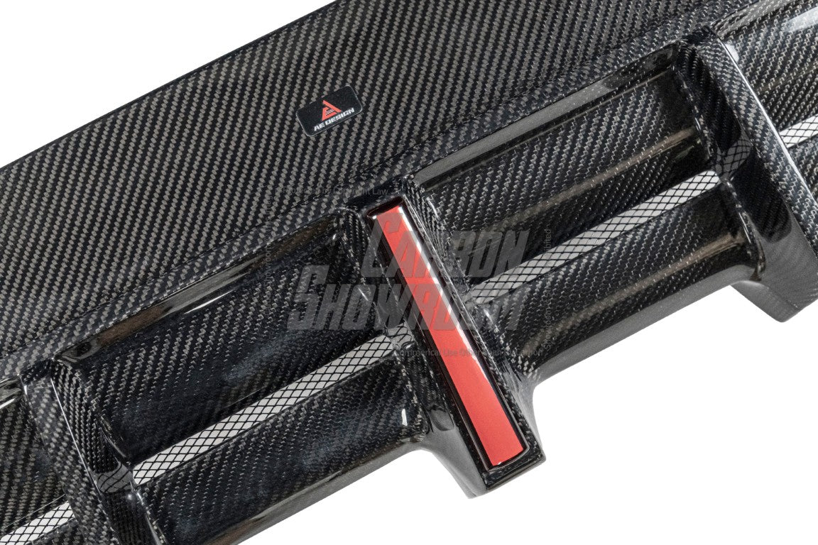 BMW 3 Series 330i (With M-Package Bumper, does not fit base model) M340i LCI G20 G21 2023 2024 with Aftermarket Parts - AE V1 Style Rear Diffuser & Canards Carbon Fiber from ArmorExtend