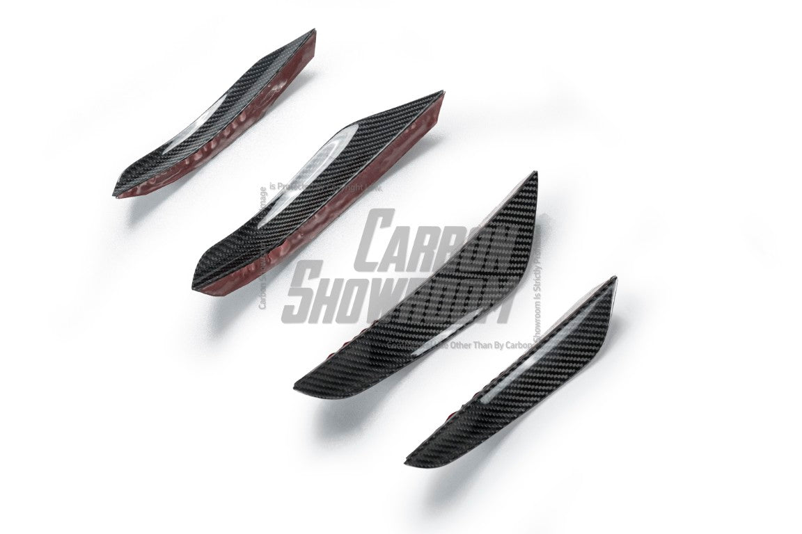 BMW 5 Series M550i 540i (With M-Package Bumper) G30 G31 LCI 2021 2022 2023 2024 with Aftermarket Parts - AE Style Front Canards Carbon Fiber from ArmorExtend