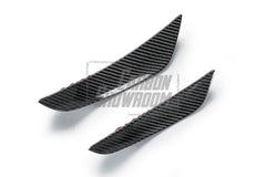 BMW 5 Series M550i 540i (With M-Package Bumper) G30 G31 LCI 2021 2022 2023 2024 with Aftermarket Parts - AE Style Front Canards Carbon Fiber from ArmorExtend