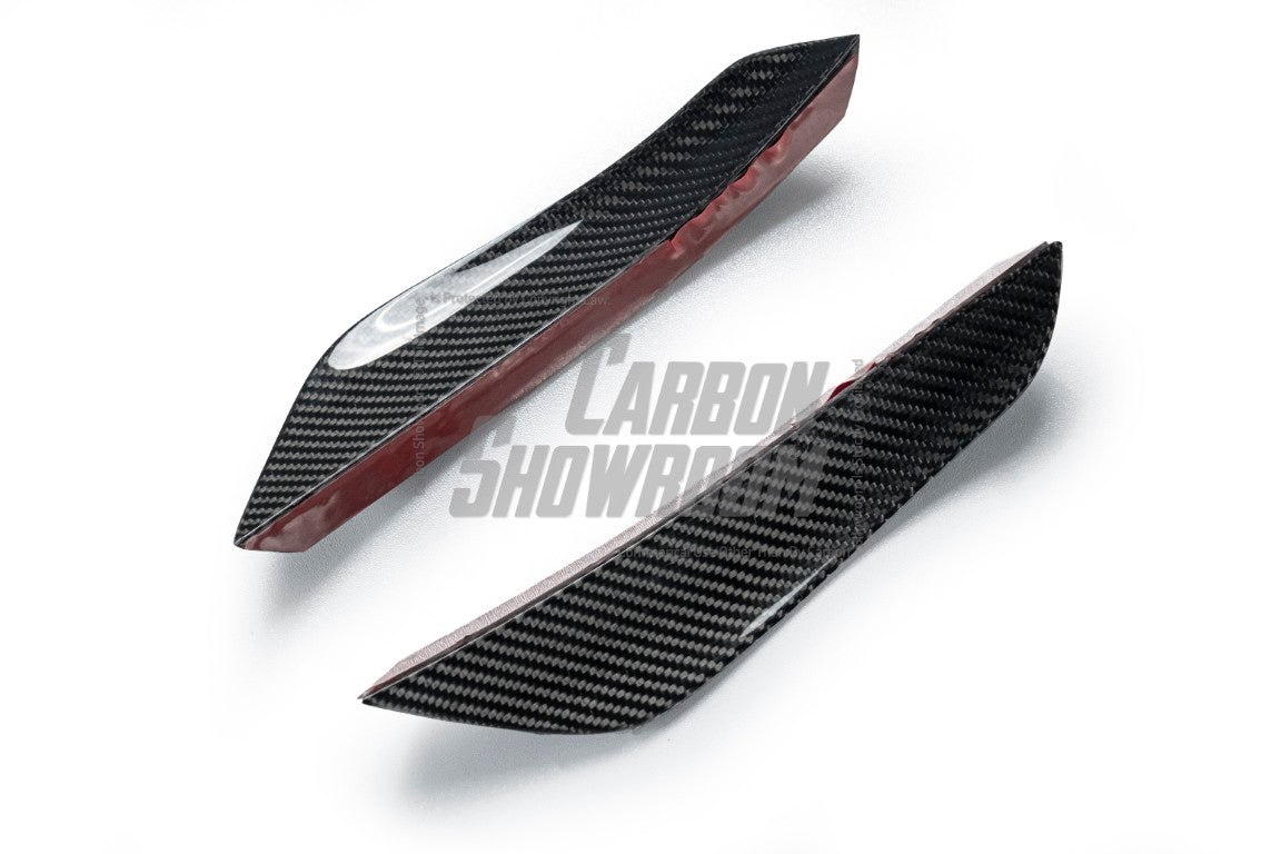BMW 5 Series M550i 540i (With M-Package Bumper) G30 G31 LCI 2021 2022 2023 2024 with Aftermarket Parts - AE Style Front Canards Carbon Fiber from ArmorExtend