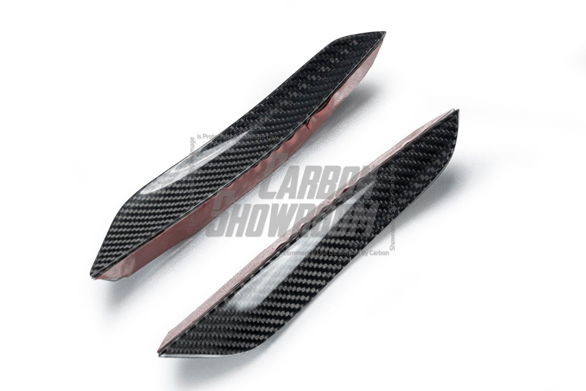 BMW 5 Series M550i 540i (With M-Package Bumper) G30 G31 LCI 2021 2022 2023 2024 with Aftermarket Parts - AE Style Front Canards Carbon Fiber from ArmorExtend