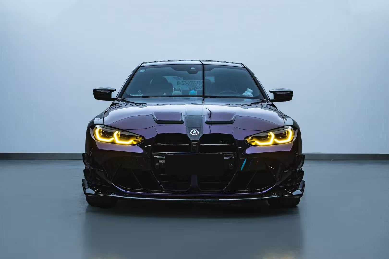 BMW M3 G80 G81 2021 2022 2023 2024 & M4 G82 G83 2021 2022 2023 2024 with Aftermarket Parts - AE Style Front Fenders Carbon Fiber from ArmorExtend