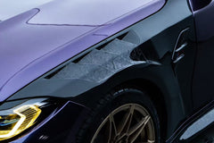 BMW M3 G80 G81 2021 2022 2023 2024 & M4 G82 G83 2021 2022 2023 2024 with Aftermarket Parts - AE Style Front Fenders Carbon Fiber from ArmorExtend