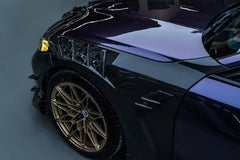 BMW M3 G80 G81 2021 2022 2023 2024 & M4 G82 G83 2021 2022 2023 2024 with Aftermarket Parts - AE Style Front Fenders Carbon Fiber from ArmorExtend