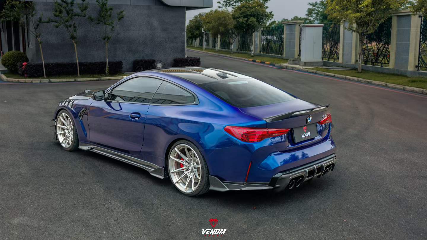 BMW M3 G80 G81 2021 2022 2023 2024 & M4 G82 G83 2021 2022 2023 2024 with Aftermarket Parts - AE Style Front Fenders Carbon Fiber from ArmorExtend
