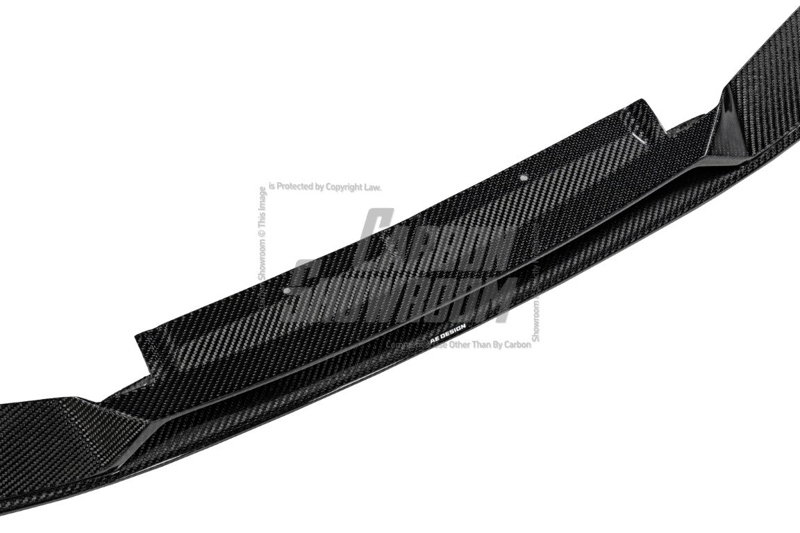 BMW M3 G80 G81 2021 2022 2023 2024 & M4 G82 G83 2021 2022 2023 2024 with Aftermarket Parts - AE V1 Style Front Lip Carbon Fiber from ArmorExtend