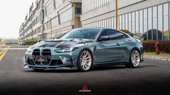 BMW M3 G80 G81 2021 2022 2023 2024 & M4 G82 G83 2021 2022 2023 2024 with Aftermarket Parts - AE V1 Style Front Lip Carbon Fiber from ArmorExtend