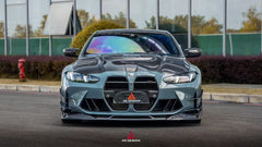 BMW M3 G80 G81 2021 2022 2023 2024 & M4 G82 G83 2021 2022 2023 2024 with Aftermarket Parts - AE V2 Style Front Canards Carbon Fiber from ArmorExtend