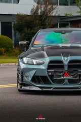 BMW M3 G80 G81 2021 2022 2023 2024 & M4 G82 G83 2021 2022 2023 2024 with Aftermarket Parts - AE V2 Style Front Canards Carbon Fiber from ArmorExtend