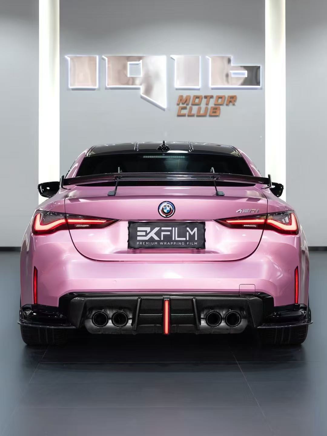 BMW M4 G82 2021 2022 2023 2024 & 4 Series G22 430i M440i 2020 2021 2022 2023 2024 with Aftermarket Parts - ART V2 Style Fiber Rear Wing Carbon Fiber from Pre-preg ArmorExtend