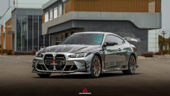 BMW M3 G80 G81 2021 2022 2023 2024 & M4 G82 G83 2021 2022 2023 2024 with Aftermarket Parts - AE Style Side Skirts Carbon Fiber?from ArmorExtend