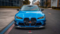 BMW M3 G80 G81 2021 2022 2023 2024 & M4 G82 G83 2021 2022 2023 2024 with Aftermarket Parts - AE V2 Style Front Canards Carbon Fiber from ArmorExtend