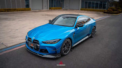 BMW M3 G80 G81 2021 2022 2023 2024 & M4 G82 G83 2021 2022 2023 2024 with Aftermarket Parts - AE Style Side Skirts Carbon Fiber?from ArmorExtend