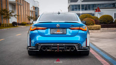 BMW M3 G80 G81 2021-ON & M4 G82 G83 2021-ON with Aftermarket Parts - V3 Rear Diffuser & Rear Canards Carbon Fiber from?ArmorExtend