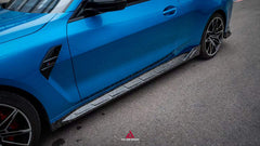 BMW M3 G80 G81 2021 2022 2023 2024 & M4 G82 G83 2021 2022 2023 2024 with Aftermarket Parts - AE Style Side Skirts Carbon Fiber?from ArmorExtend